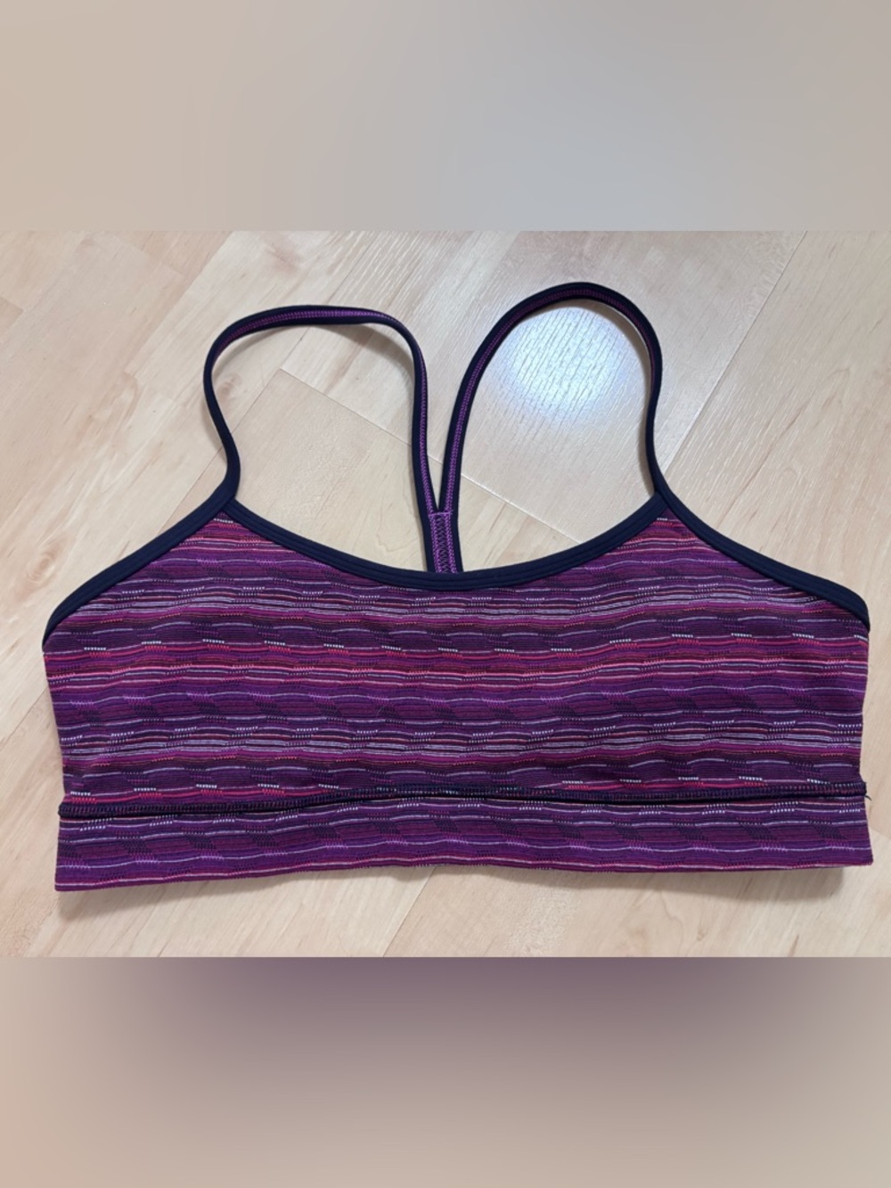 Lululemon athletica Strappy Racerback Sports Bra in Magenta and Navy